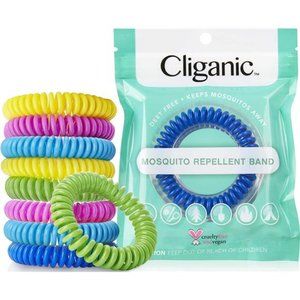 10 Pack Mosquito Repellent Bracelets, DEET-Free Bands, Individually Wrapped